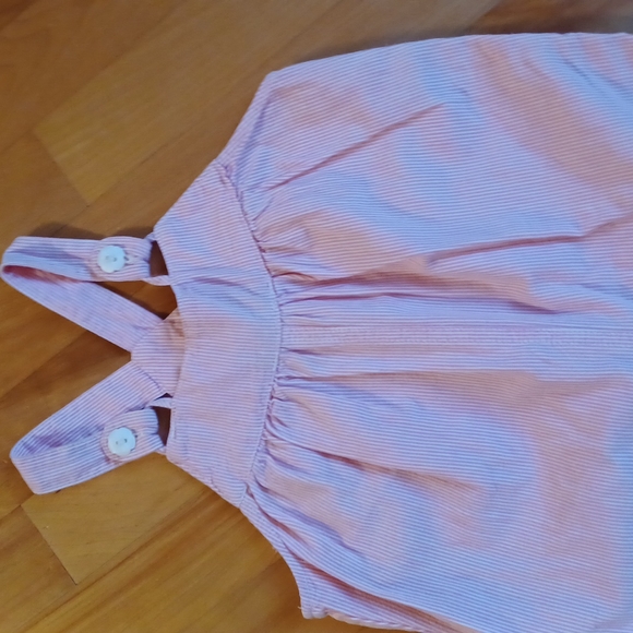 H&M Pink strip jumpsuit baby girl Size 12-18M - Picture 2 of 6